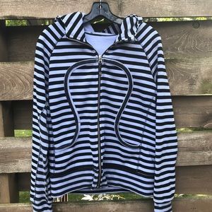 Lululemon Purple Stripe Hoodie Sweatshirt
